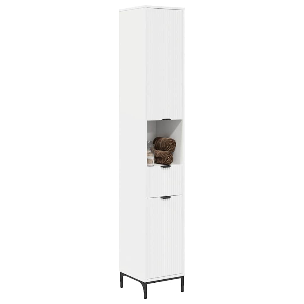 Baderomsskap Hvit 31,5 x 33 x 190 cm Konstruert tre & Metall