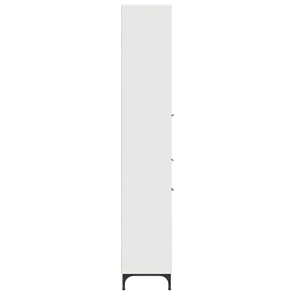 Baderomsskap Hvit 31,5 x 33 x 190 cm Konstruert tre & Metall
