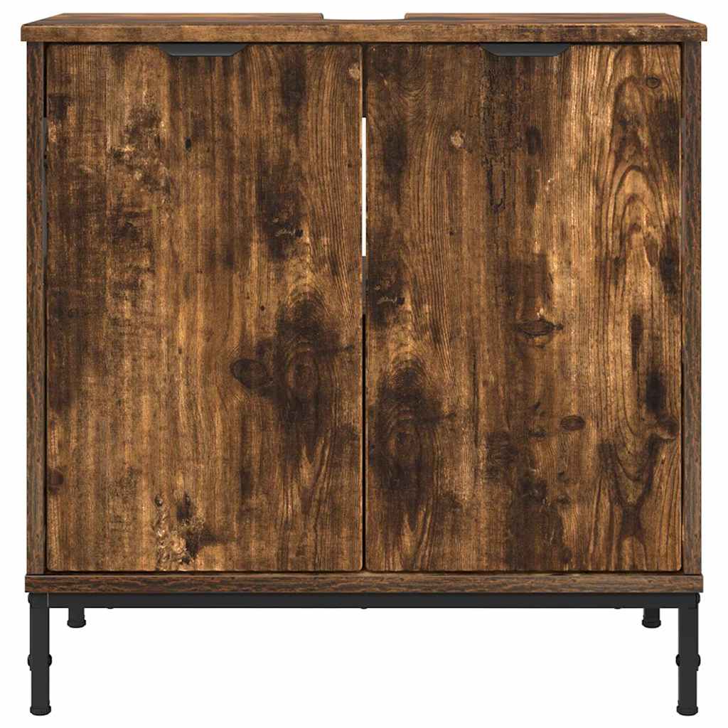 Baderomsvaskeskap Røkt eik 60,5 x 33,5 x 61 cm Konstruert tre