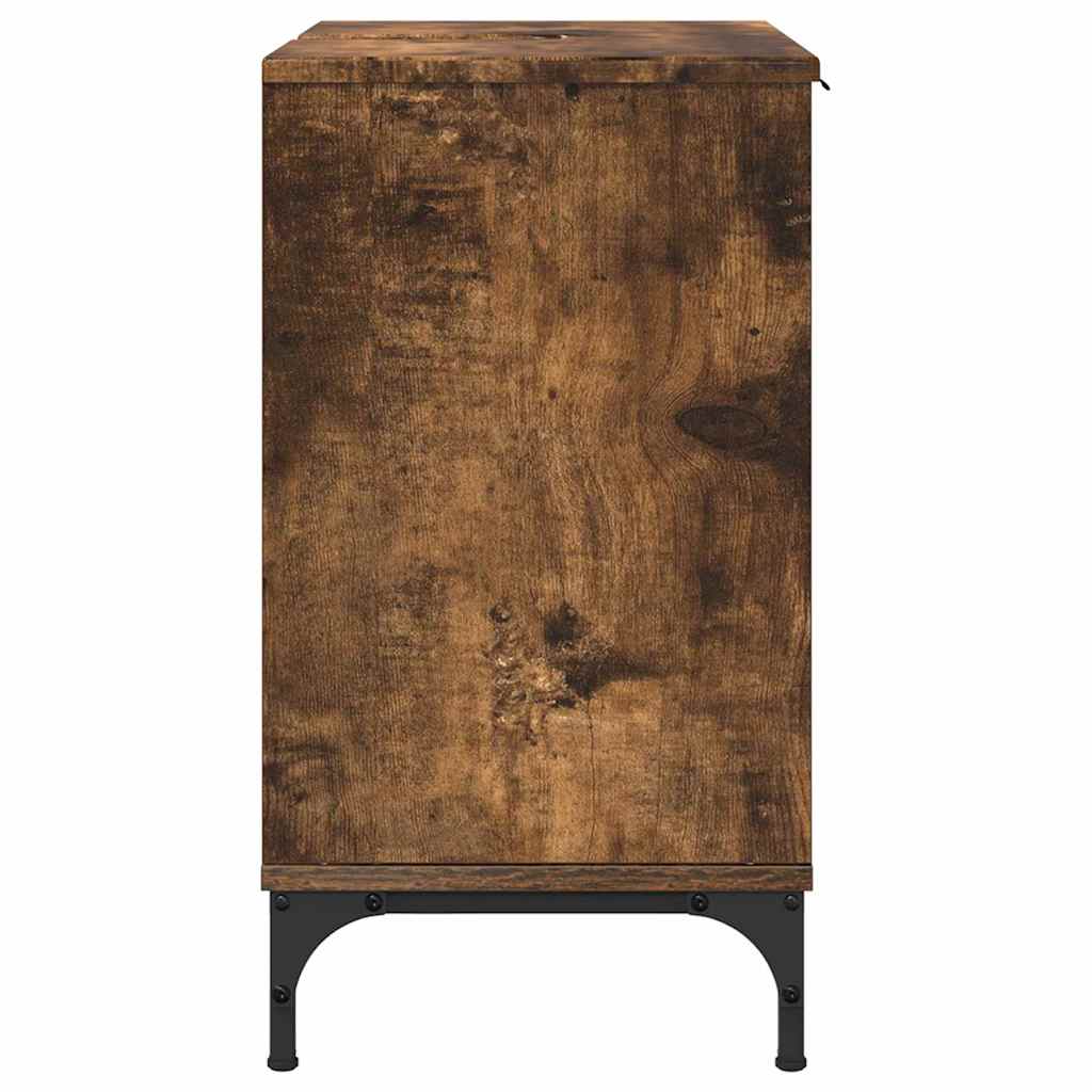 Baderomsvaskeskap Røkt eik 60,5 x 33,5 x 61 cm Konstruert tre