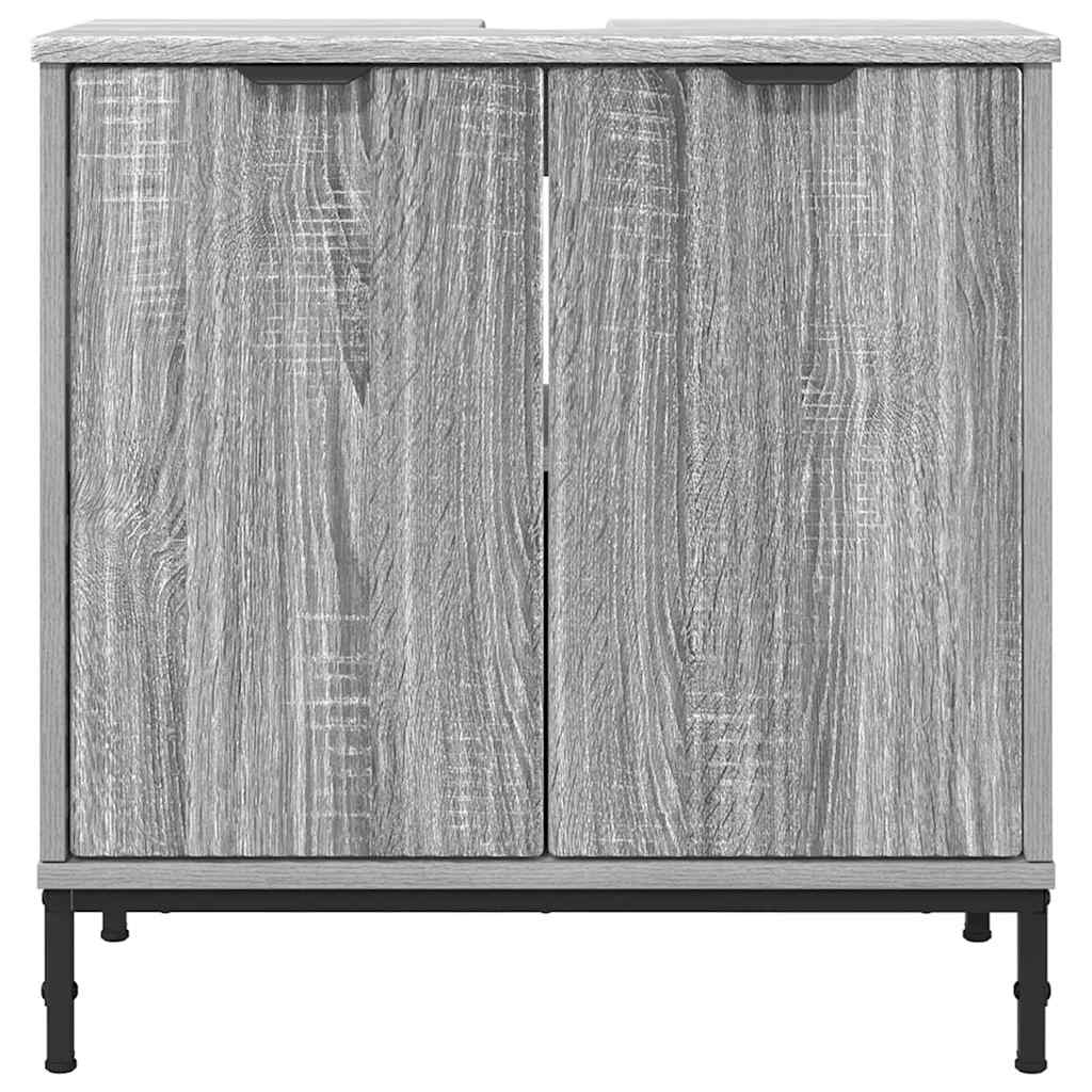 Baderomsvaskeskap Grå Sonoma 60,5 x 33,5 x 61 cm Konstruert tre