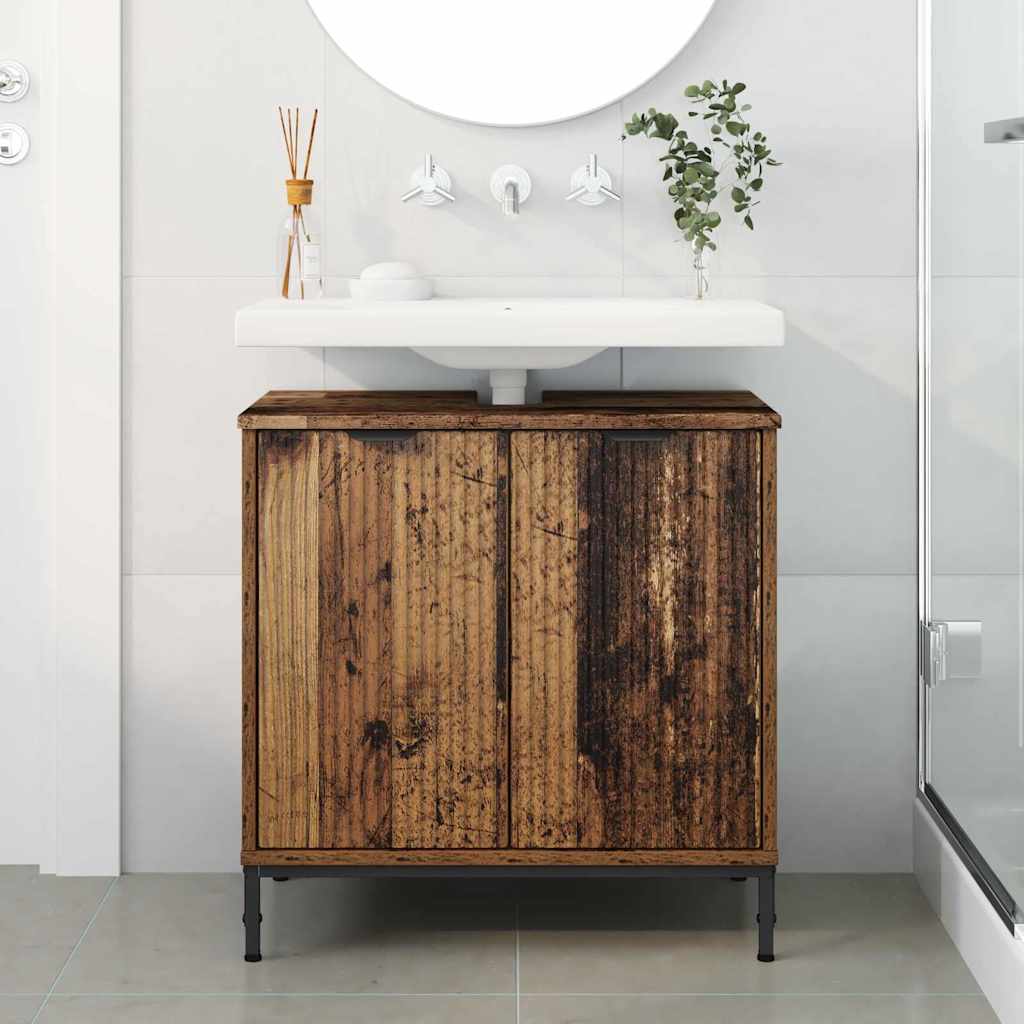 Baderomsvaskeskap Gamle tre 60,5 x 33,5 x 61 cm Konstruert tre