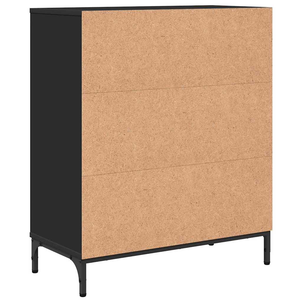 Serviesskap Svart 69,5 x 33 x 82 cm Konstruert tre