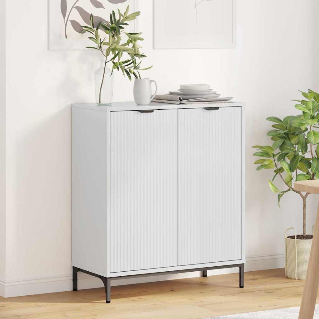 Serviesskap Høyglanset hvit 69,5 x 33 x 82 cm Konstruert tre