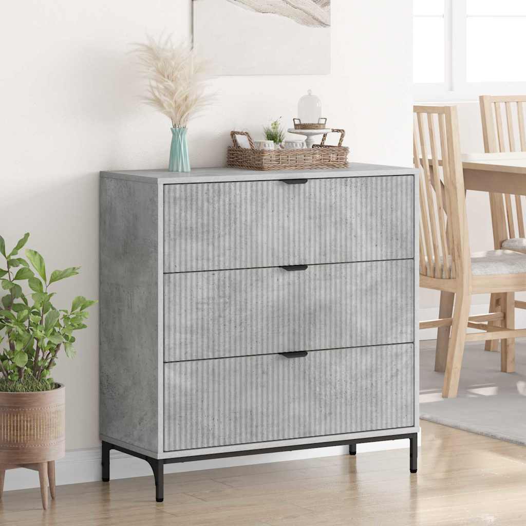 Serviesskap Betonggrå 79,5 x 33 x 82 cm Konstruert tre