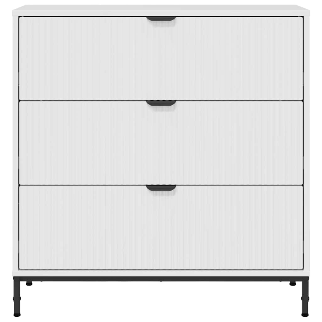 Serviesskap Høyglanset hvit 79,5 x 33 x 82 cm Konstruert tre