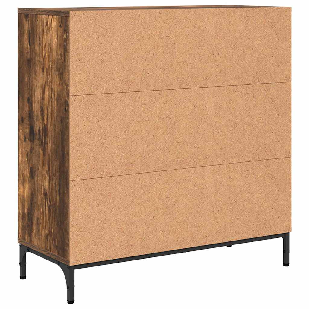 Serviesskap med skuff Røkt eik 79,5 x 33 x 82 cm Konstruert tre