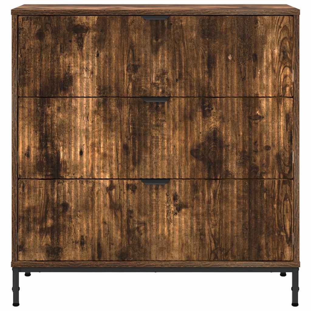 Serviesskap med skuff Røkt eik 79,5 x 33 x 82 cm Konstruert tre