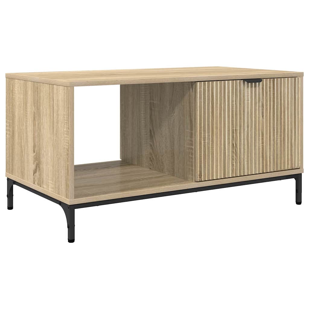 Kaffebord med skuff Sonoma eik 90 x 49 x 46 cm Konstruert tre