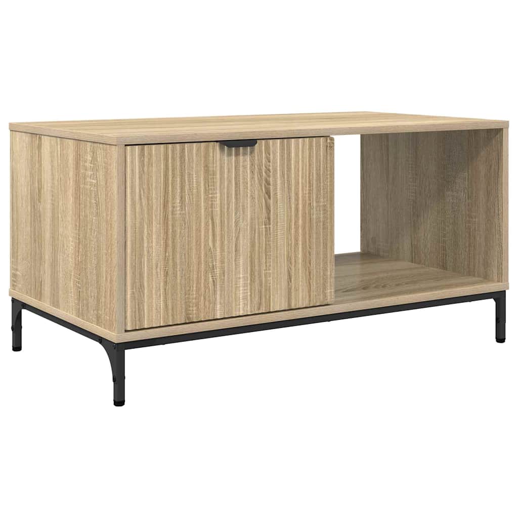 Kaffebord med skuff Sonoma eik 90 x 49 x 46 cm Konstruert tre