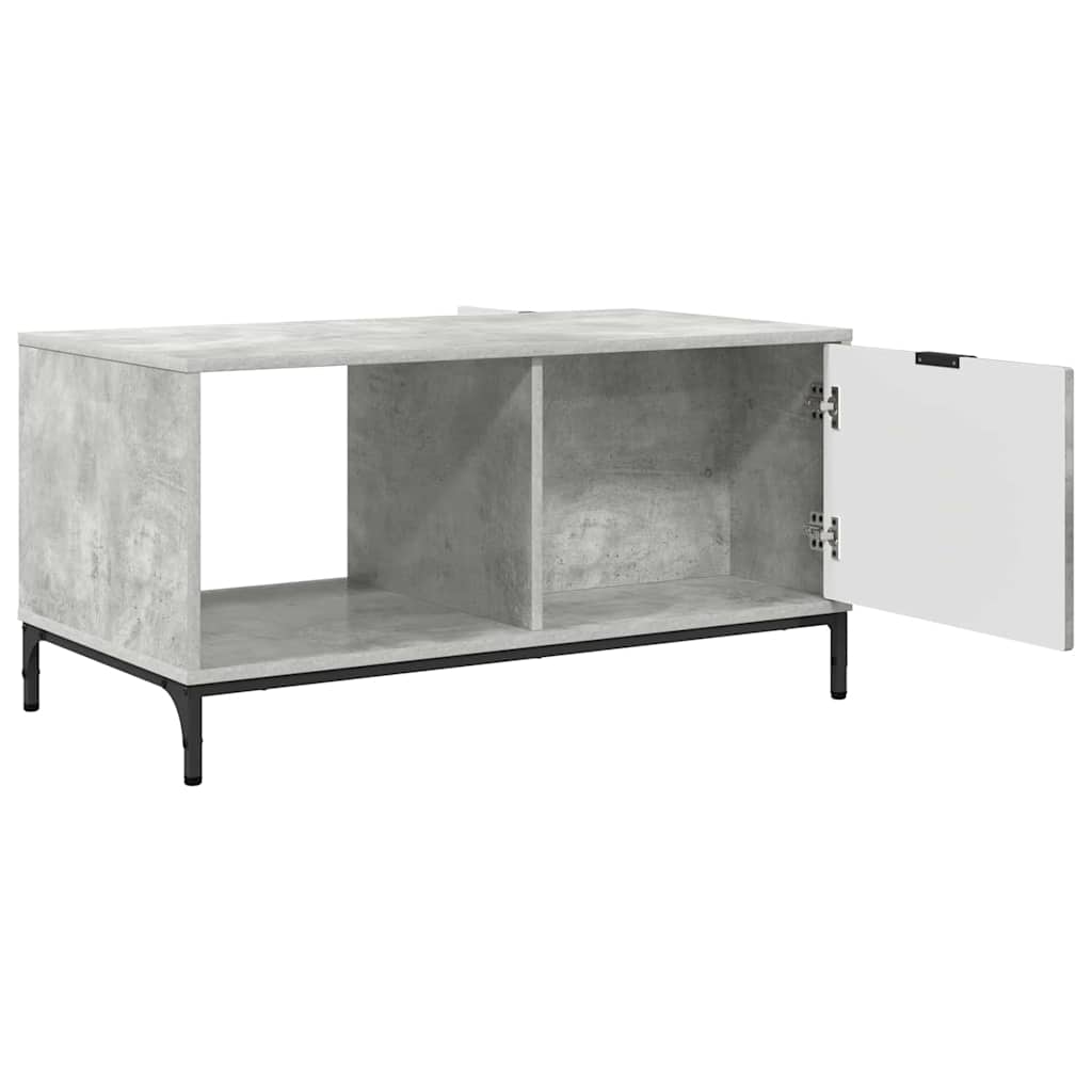 Kaffebord med skuff Betonggrå 90 x 49 x 46 cm Konstruert tre