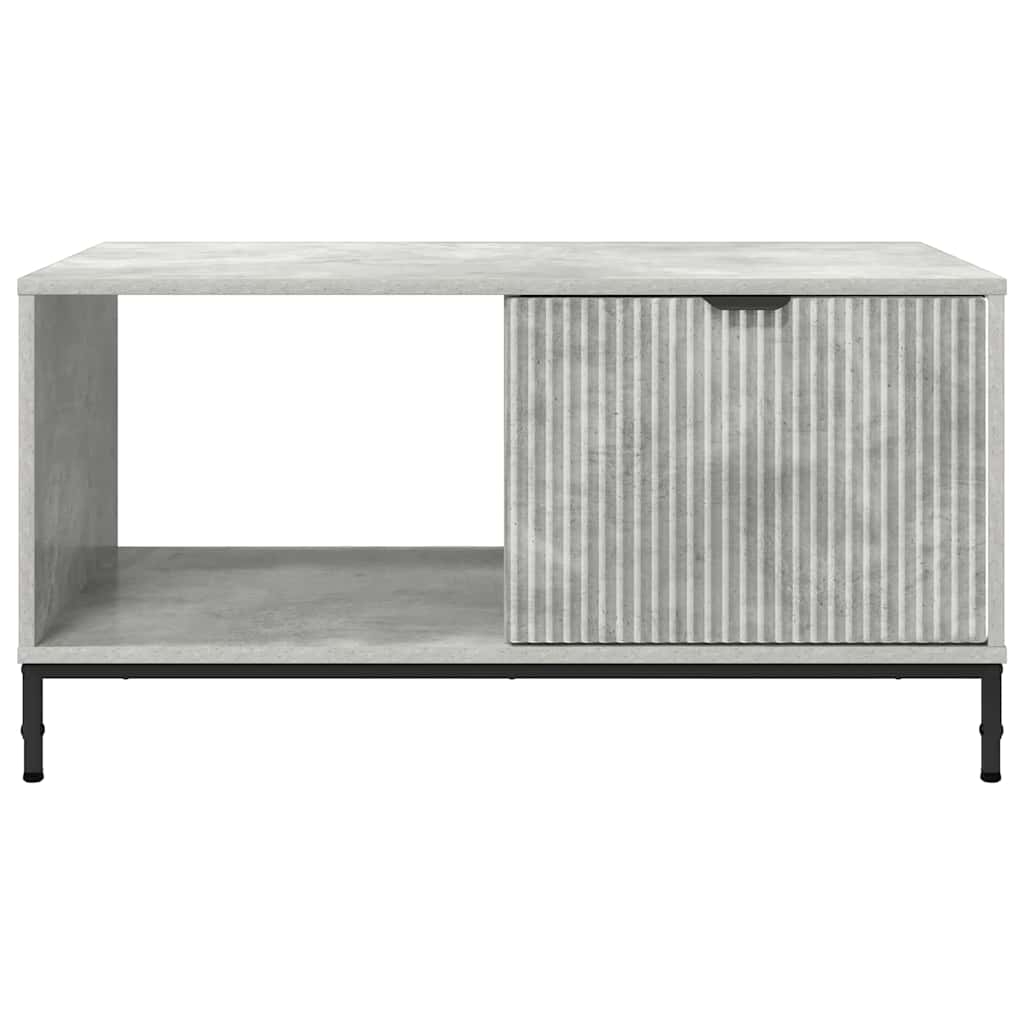 Kaffebord med skuff Betonggrå 90 x 49 x 46 cm Konstruert tre