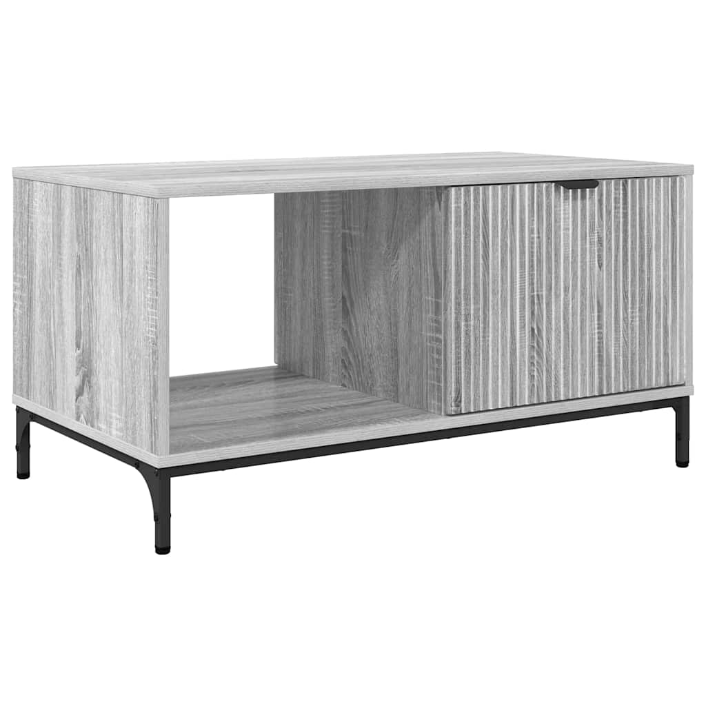 Kaffebord med skuff Grå Sonoma 90 x 49 x 46 cm Konstruert tre