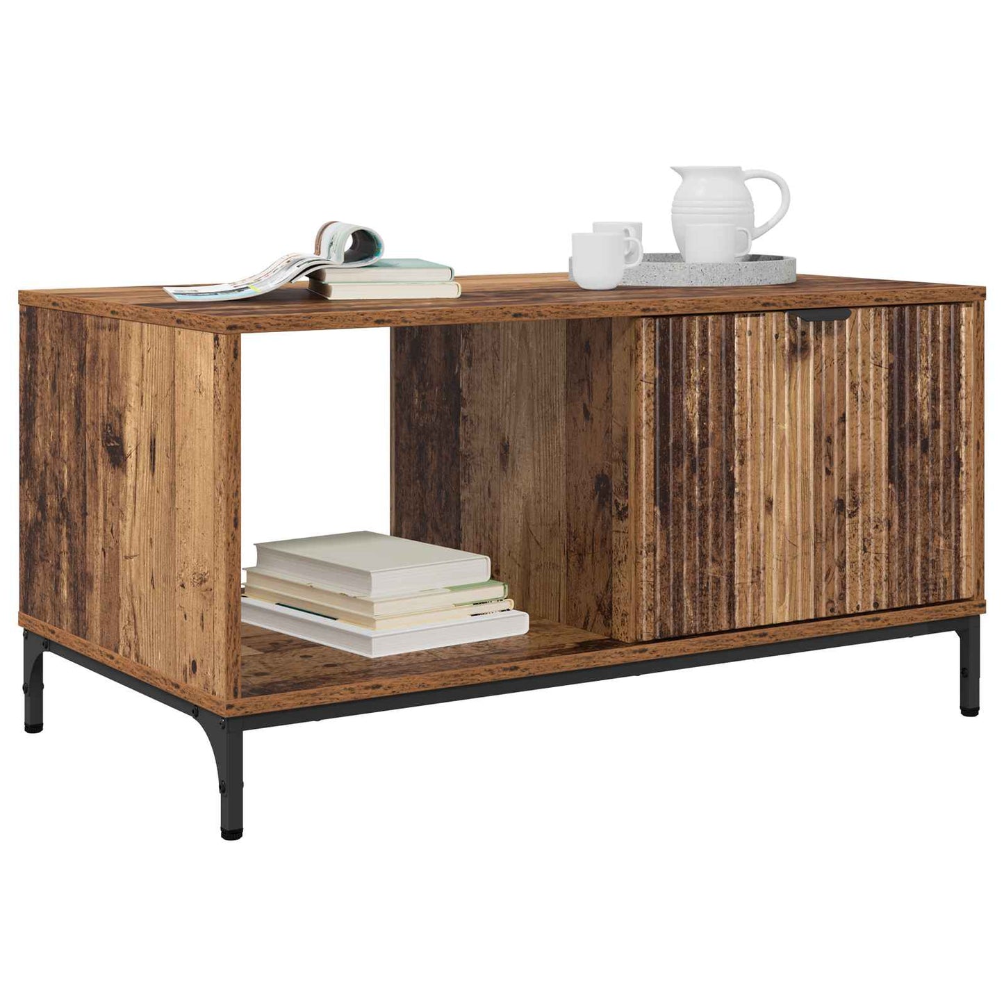 Kaffebord med skuff Gammelt tre 90 x 49 x 46 cm Konstruert tre