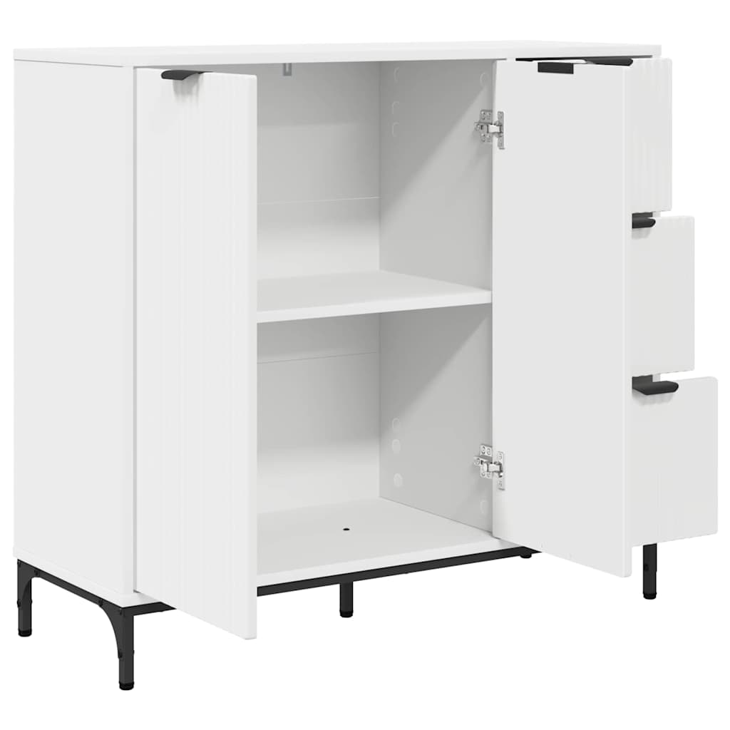 Serviesskap med skuff Hvit 89,5 x 33 x 82 cm Konstruert tre