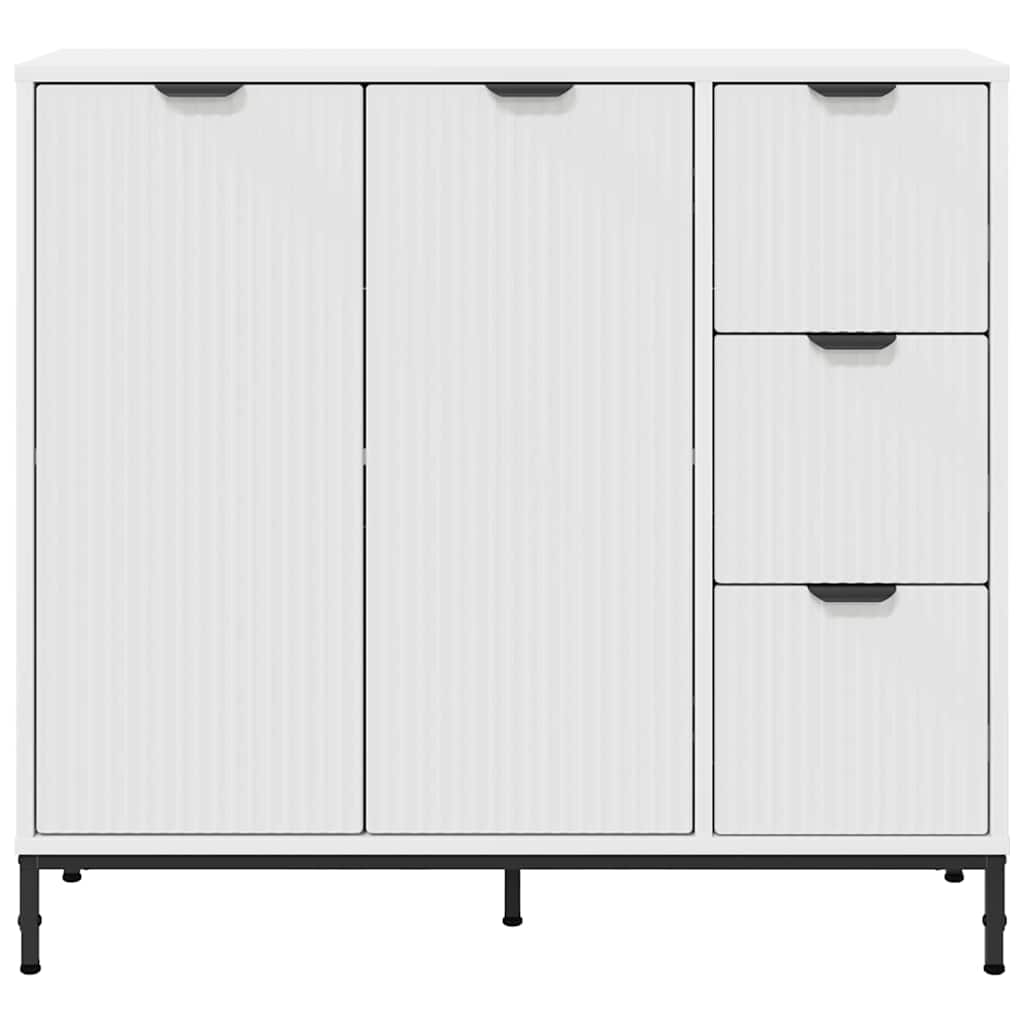Serviesskap med skuff Hvit 89,5 x 33 x 82 cm Konstruert tre