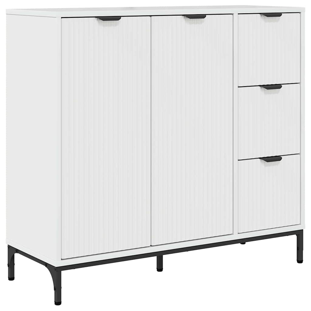 Serviesskap Høyglanset hvit 89,5 x 33 x 82 cm Konstruert tre