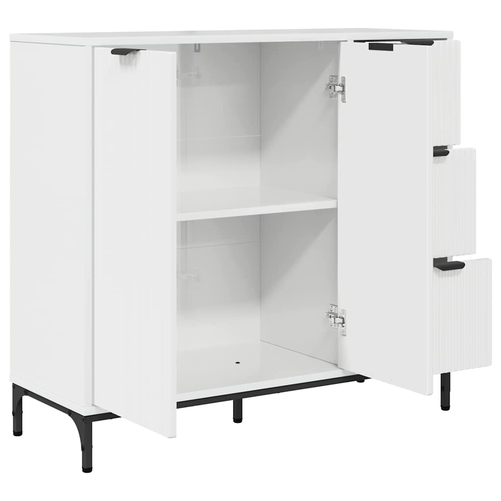 Serviesskap Høyglanset hvit 89,5 x 33 x 82 cm Konstruert tre