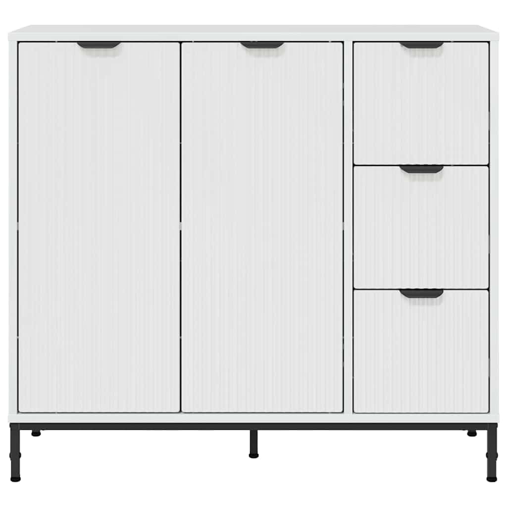 Serviesskap Høyglanset hvit 89,5 x 33 x 82 cm Konstruert tre