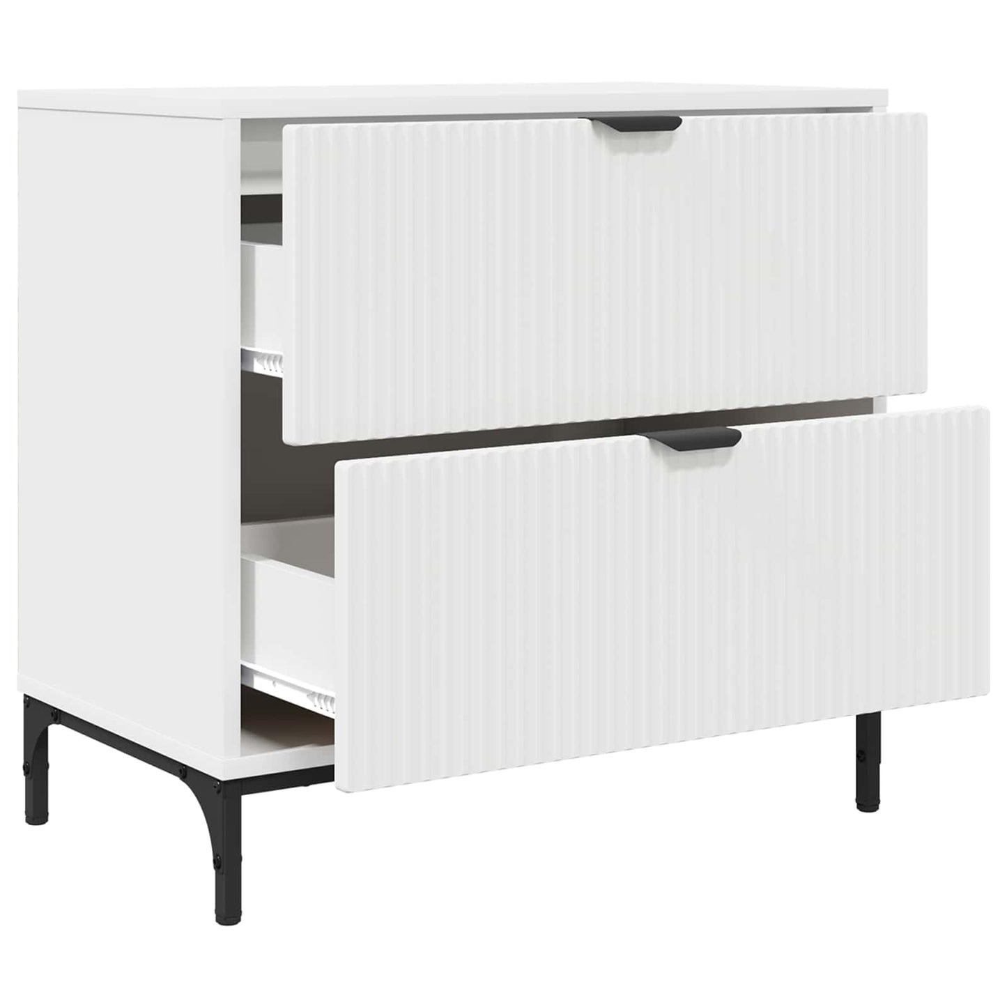 Nattbord Hvit 63,5 x 36 x 61 cm Konstruert tre