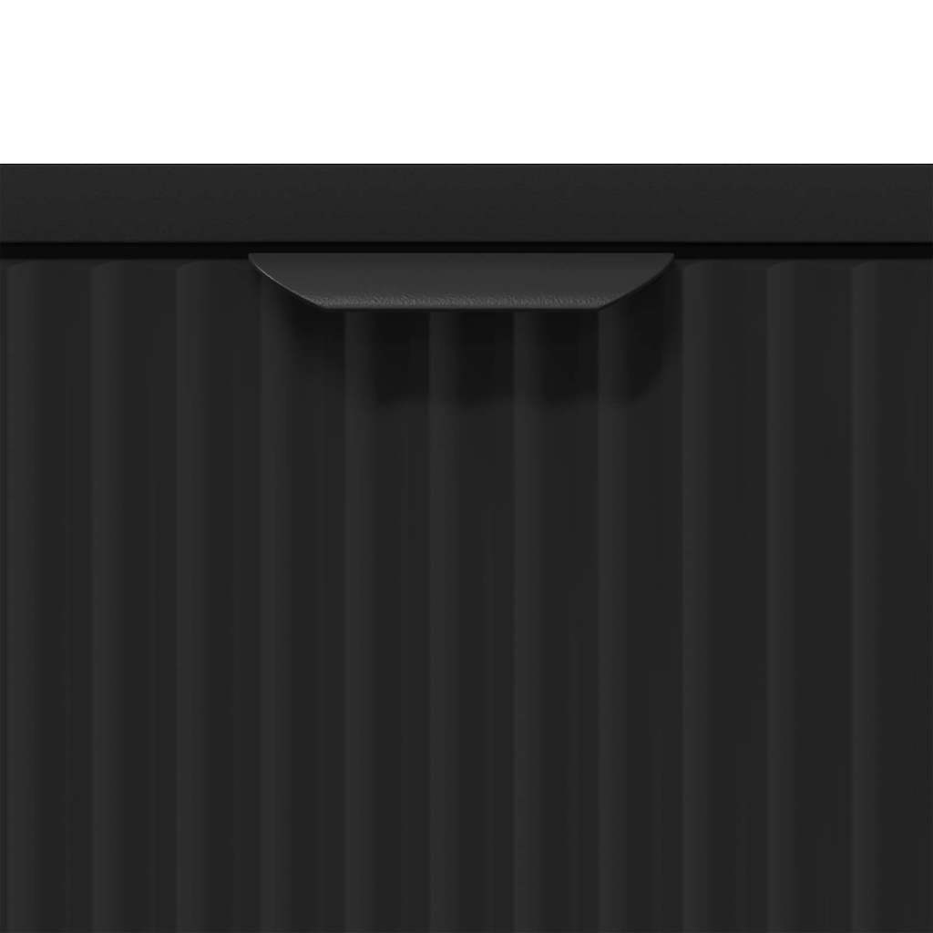 Nattbord med skuff Svart 63,5 x 36 x 61 cm Konstruert tre