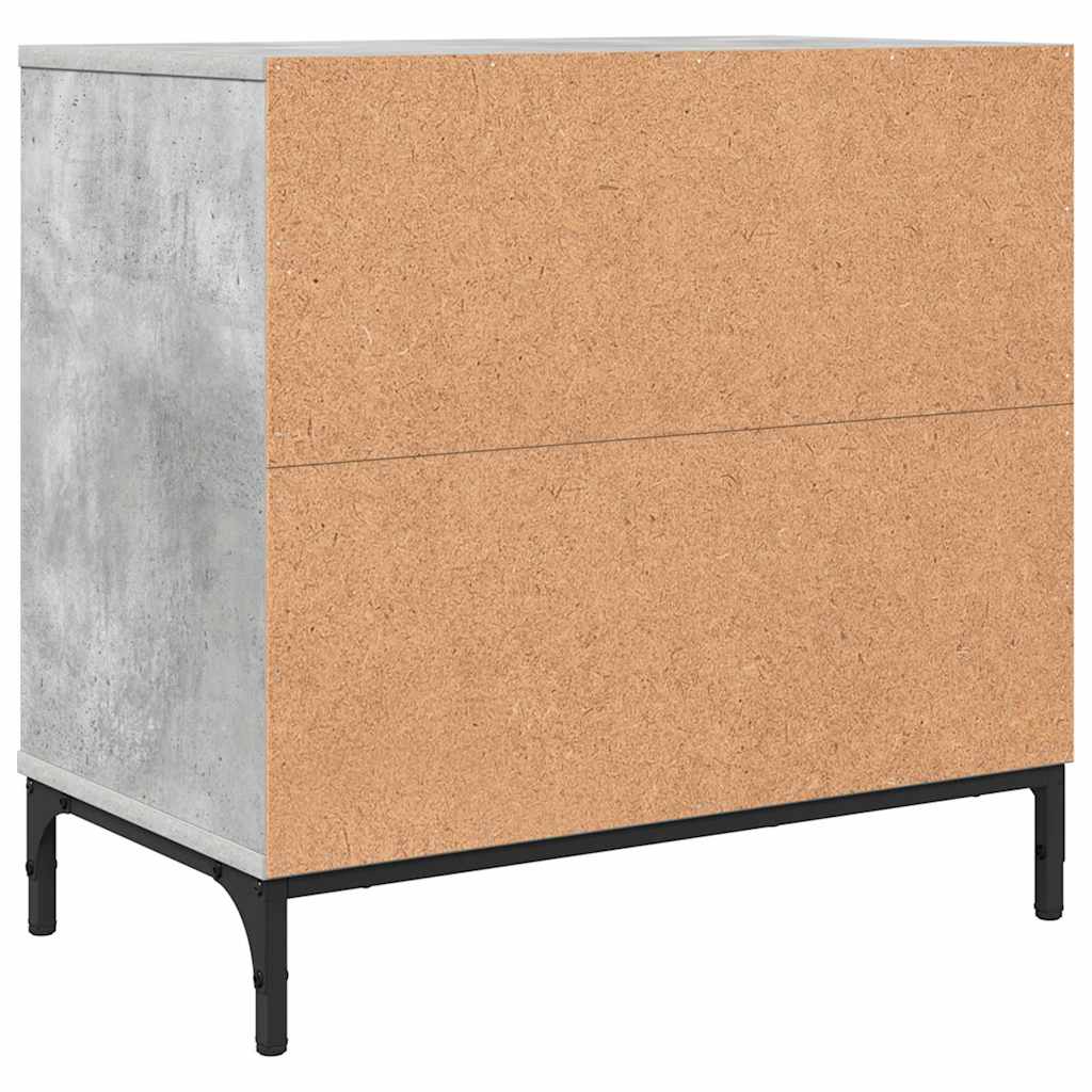 Nattbord med skuff Betonggrå 63,5 x 36 x 61 cm Konstruert tre