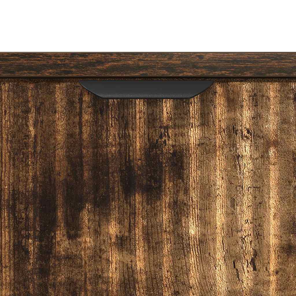 Nattbord med skuff Røkt eik 63,5 x 36 x 61 cm Konstruert tre