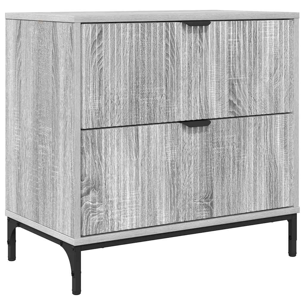 Nattbord med skuff Grå sonoma 63,5 x 36 x 61 cm Konstruert tre