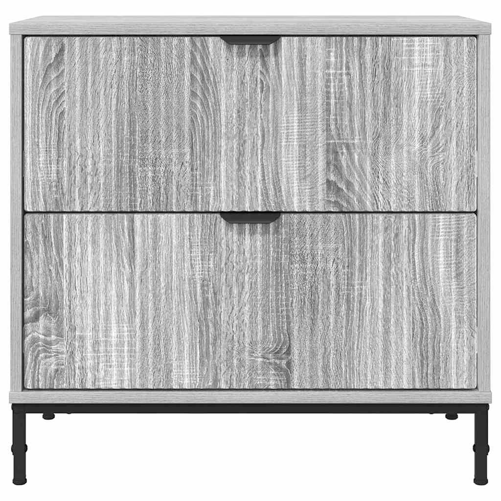 Nattbord med skuff Grå sonoma 63,5 x 36 x 61 cm Konstruert tre