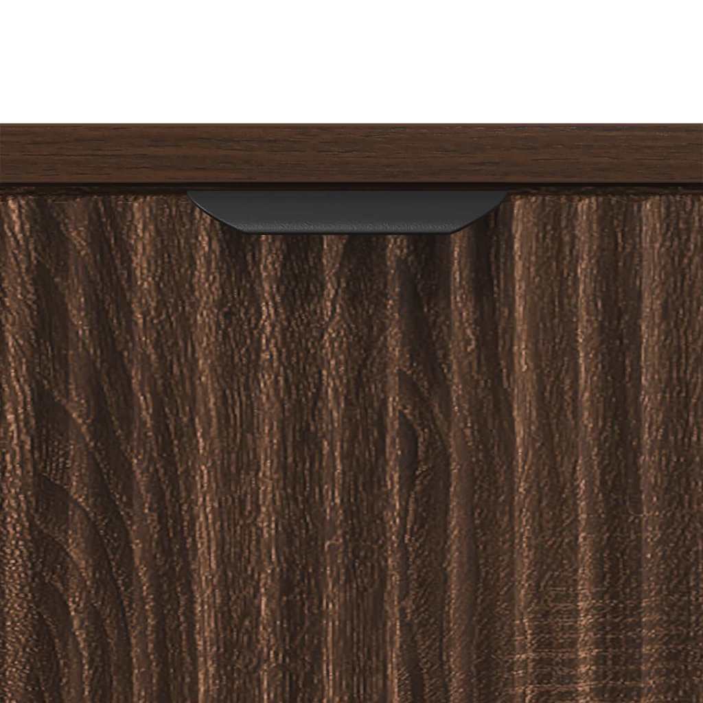 Nattbord med skuff brun eik 63,5 x 36 x 61 cm Konstruert tre