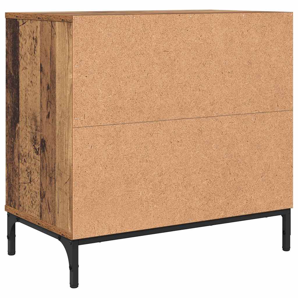 Nattbord med skuff Gammelt tre 63,5 x 36 x 61 cm Konstruert tre