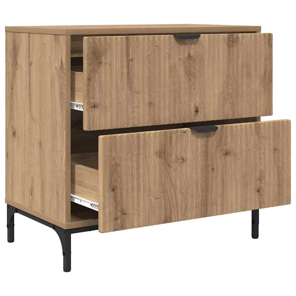 Nattbord med skuff artisan eik 63,5 x 36 x 61 cm Konstruert tre