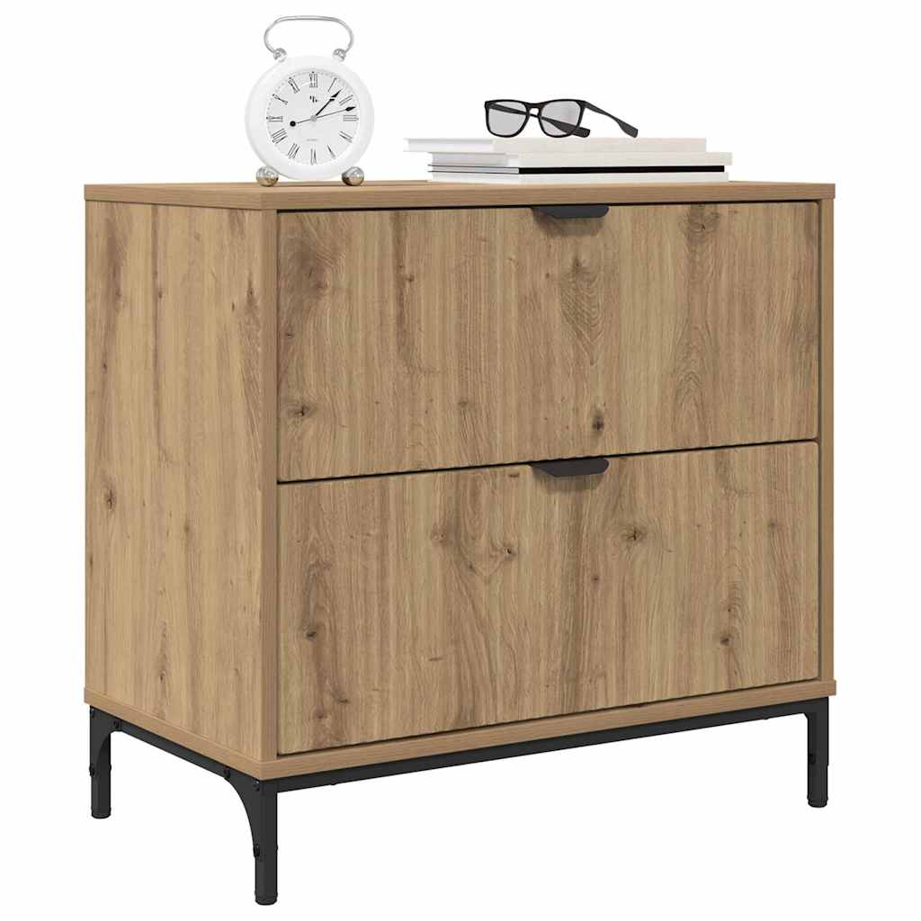 Nattbord med skuff artisan eik 63,5 x 36 x 61 cm Konstruert tre