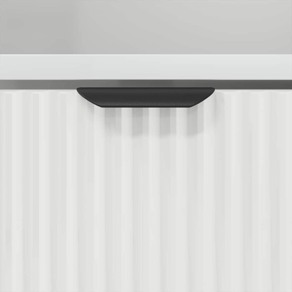 Nattbord med skuff 2 pcs Hvit 49 x 36 x 61 cm Konstruert tre