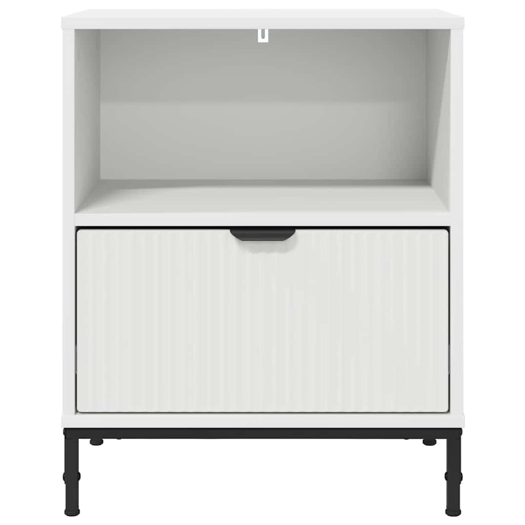 Nattbordskap 2 pcs Hvit 49 x 36 x 61 cm Konstruert tre