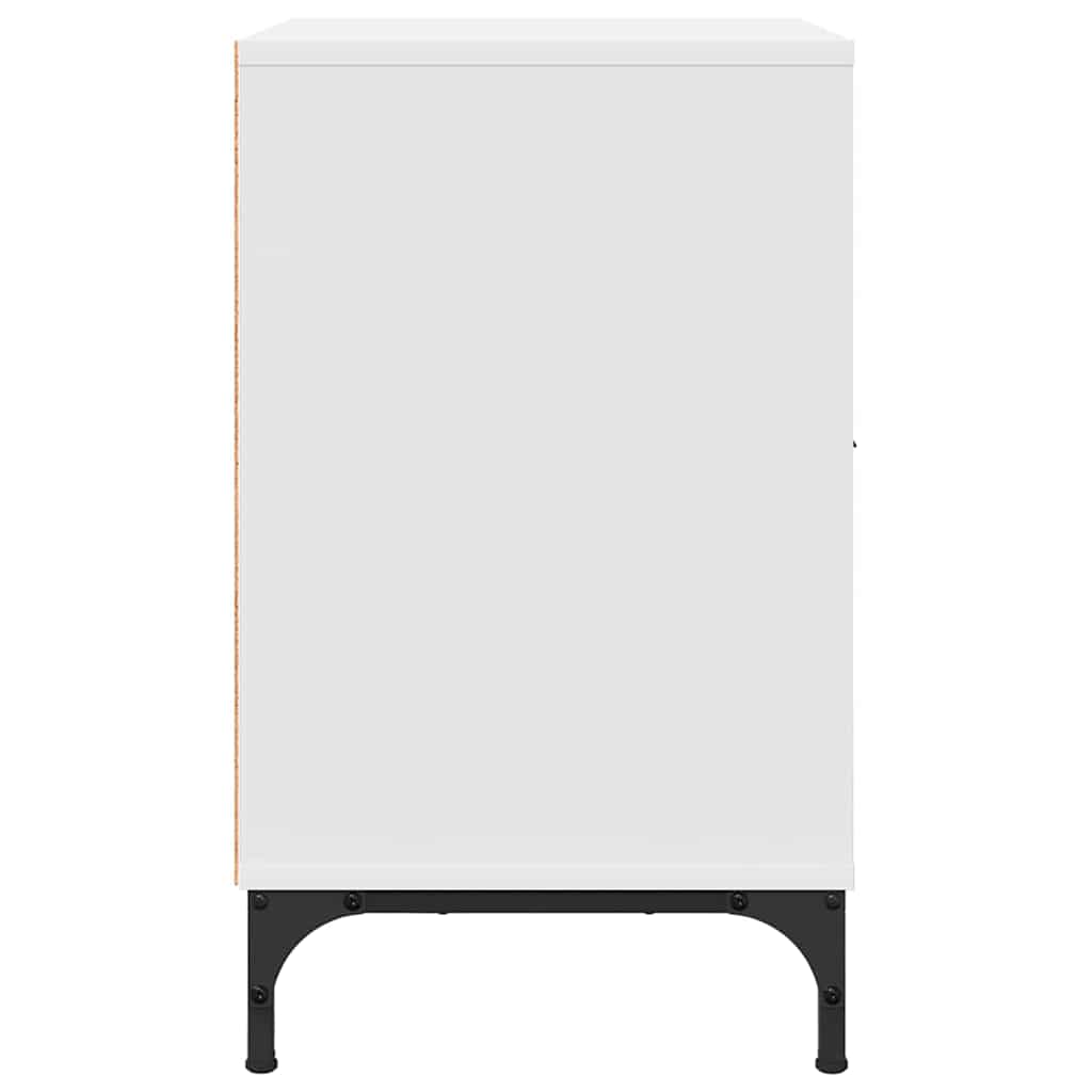 Nattbordskap 2 pcs Hvit 49 x 36 x 61 cm Konstruert tre