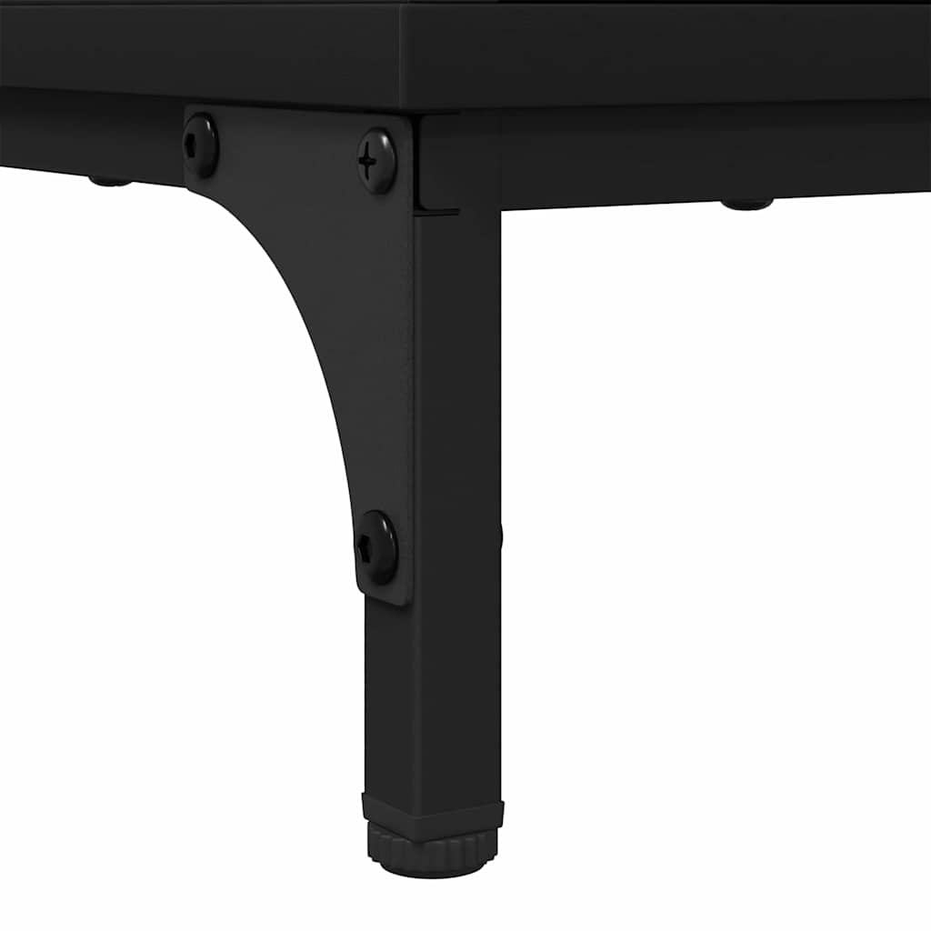 Nattbordskap med skuff Svart 49 x 36 x 61 cm Konstruert tre