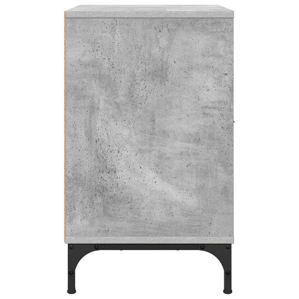 Nattbordskap 2 pcs Betonggrå 49 x 36 x 61 cm Konstruert tre