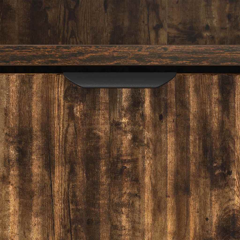 Nattbordskap 2 pcs Røkt eik 49 x 36 x 61 cm Konstruert tre