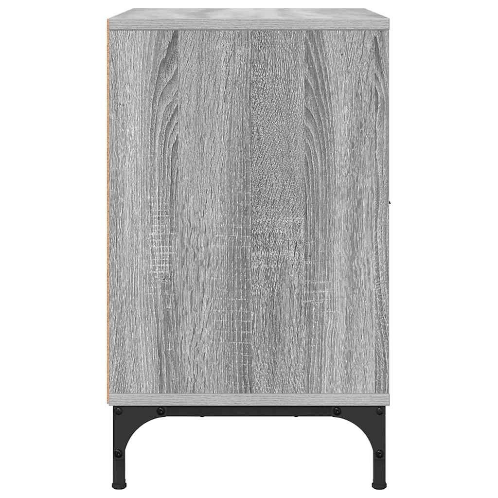 Nattbordskap 2 pcs Grå sonoma 49 x 36 x 61 cm Konstruert tre