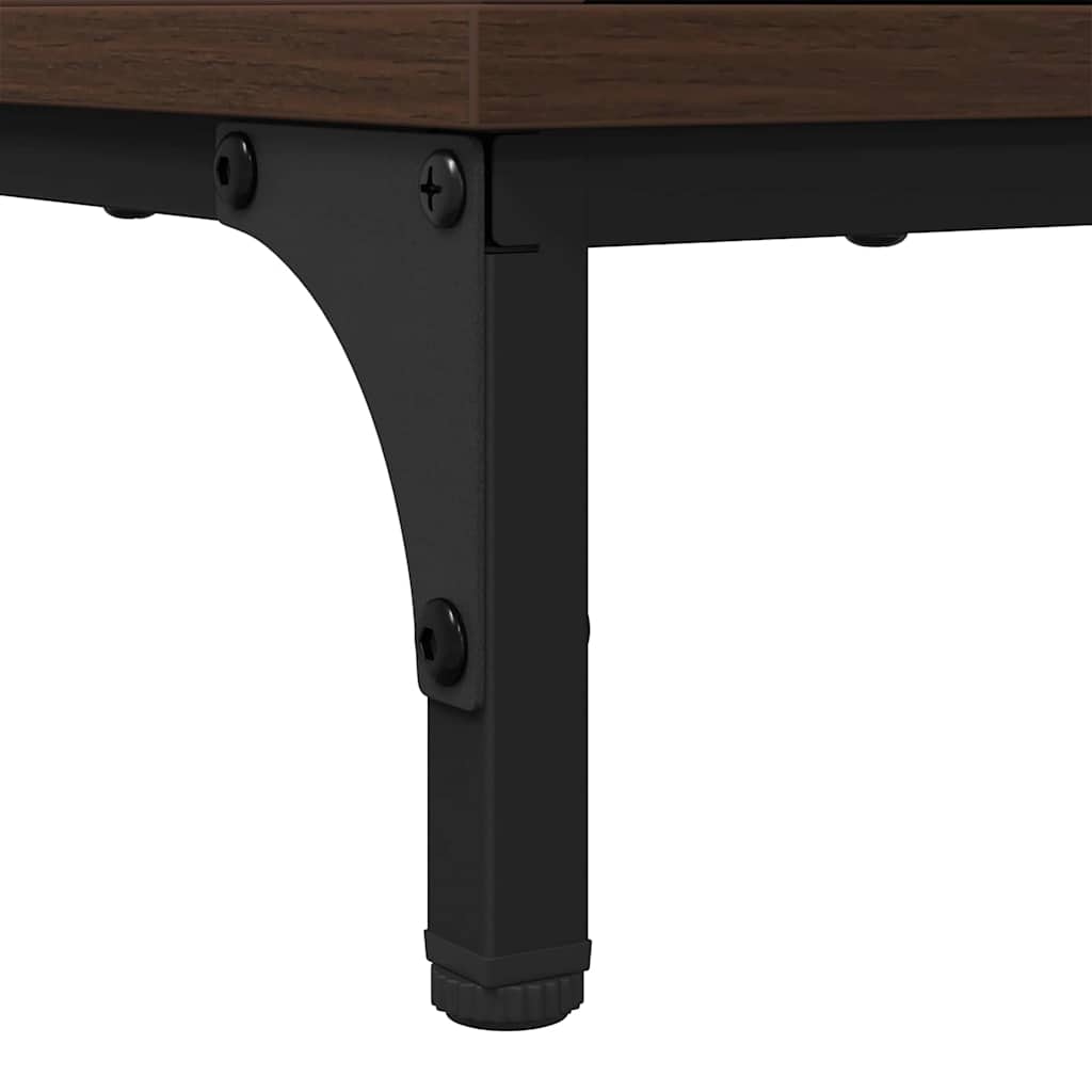 Nattbord med skuff brun eik 49 x 36 x 61 cm Konstruert tre