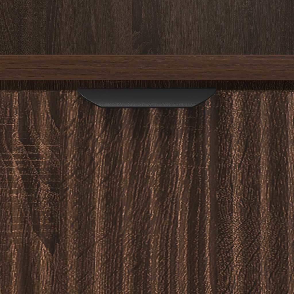 Nattbord 2 pcs brun eik 49 x 36 x 61 cm Konstruert tre