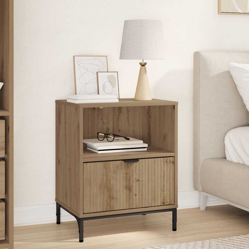 Nattbordskap artisan eik 49 x 36 x 61 cm Konstruert tre