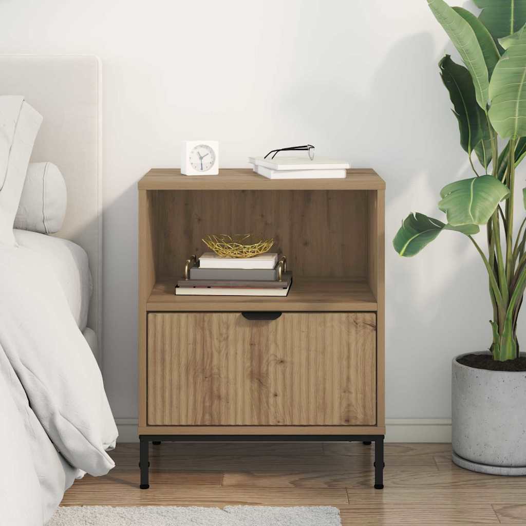 Nattbordskap artisan eik 49 x 36 x 61 cm Konstruert tre
