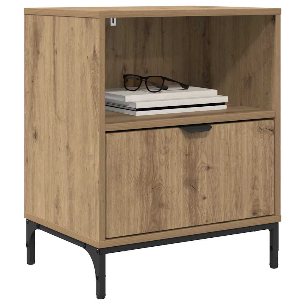 Nattbordskap 2 stk. artisan eik 49 x 36 x 61 cm Konstruert tre