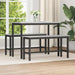 Spisebenk 2 pcs Grå Sonoma 100 x 32,5 x 48,5 cm