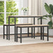 Spisebenk Naturlig 100 x 32,5 x 49 cm Massivt furutre