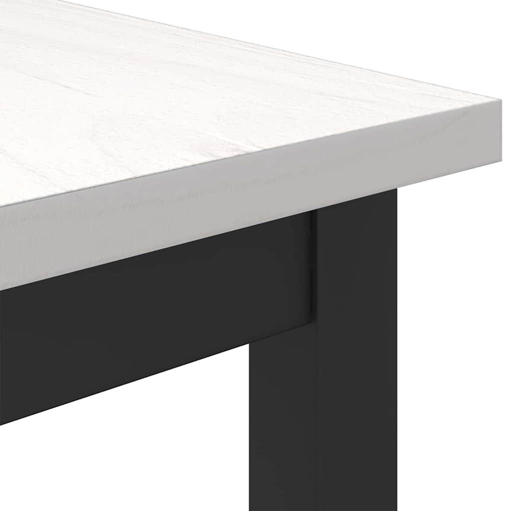 bord Hvit 100 x 50 x 77 cm Konstruksjonsvirke og stål
