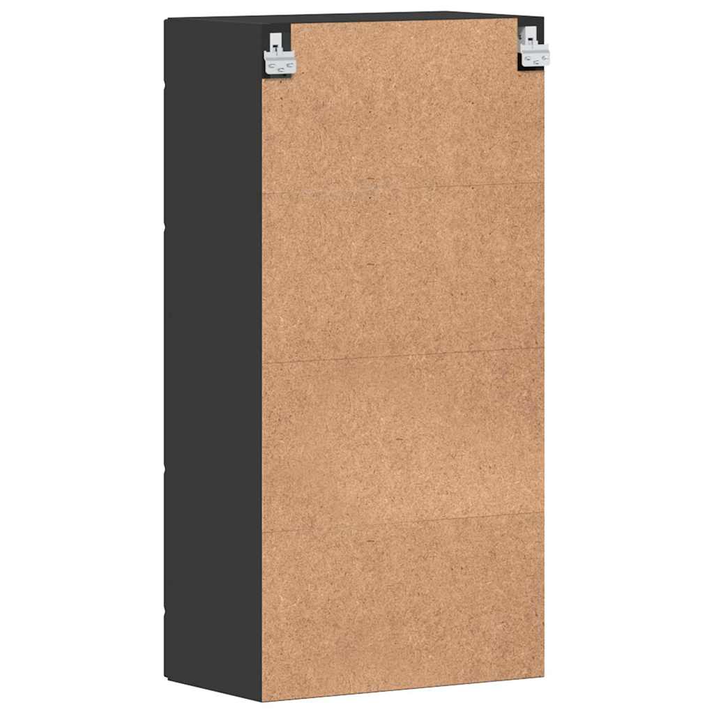 Tre skap med lagring Svart 50 x 29 x 100 cm Konstruert tre