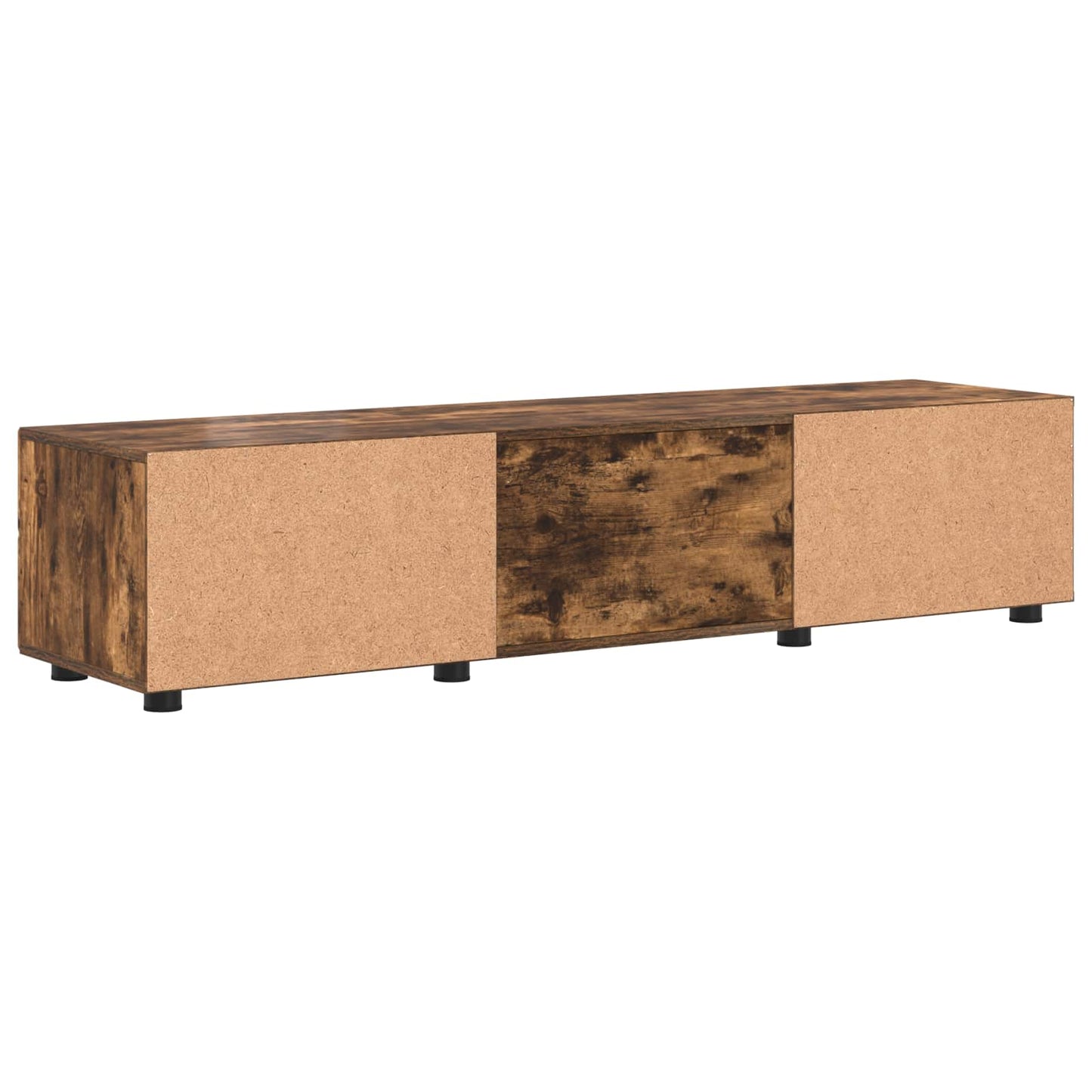 Tre skap med skuff Røkt eik 150 x 39 x 30 cm Konstruert tre